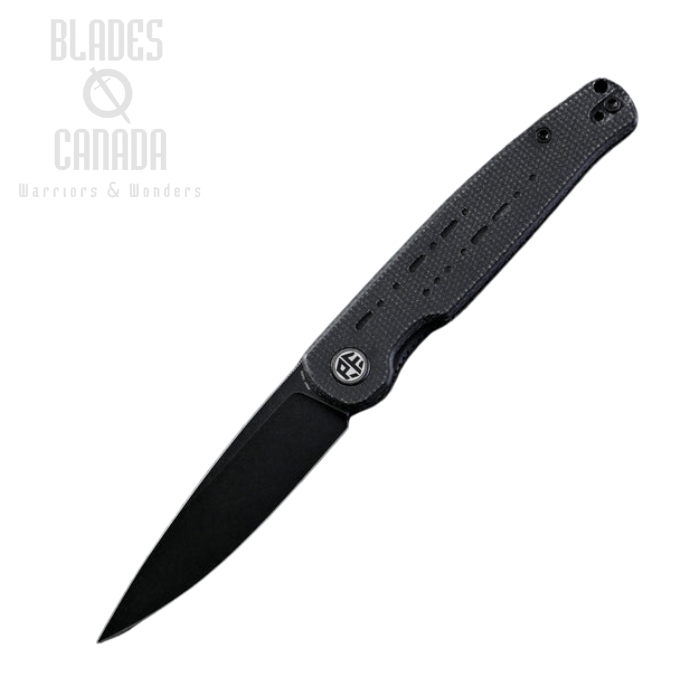 Petrified Fish Morse Folding Knife, 154CM Black SW, Micarta Black, PFE07DMDW